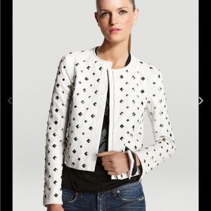 🔥 Diane Von Furstenberg Leather Studded Jacket 🔥